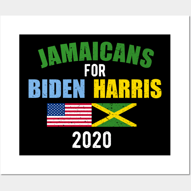 Jamaicans For Biden Harris 2020 Joe Kamala 2020 Wall Art by KawaiinDoodle